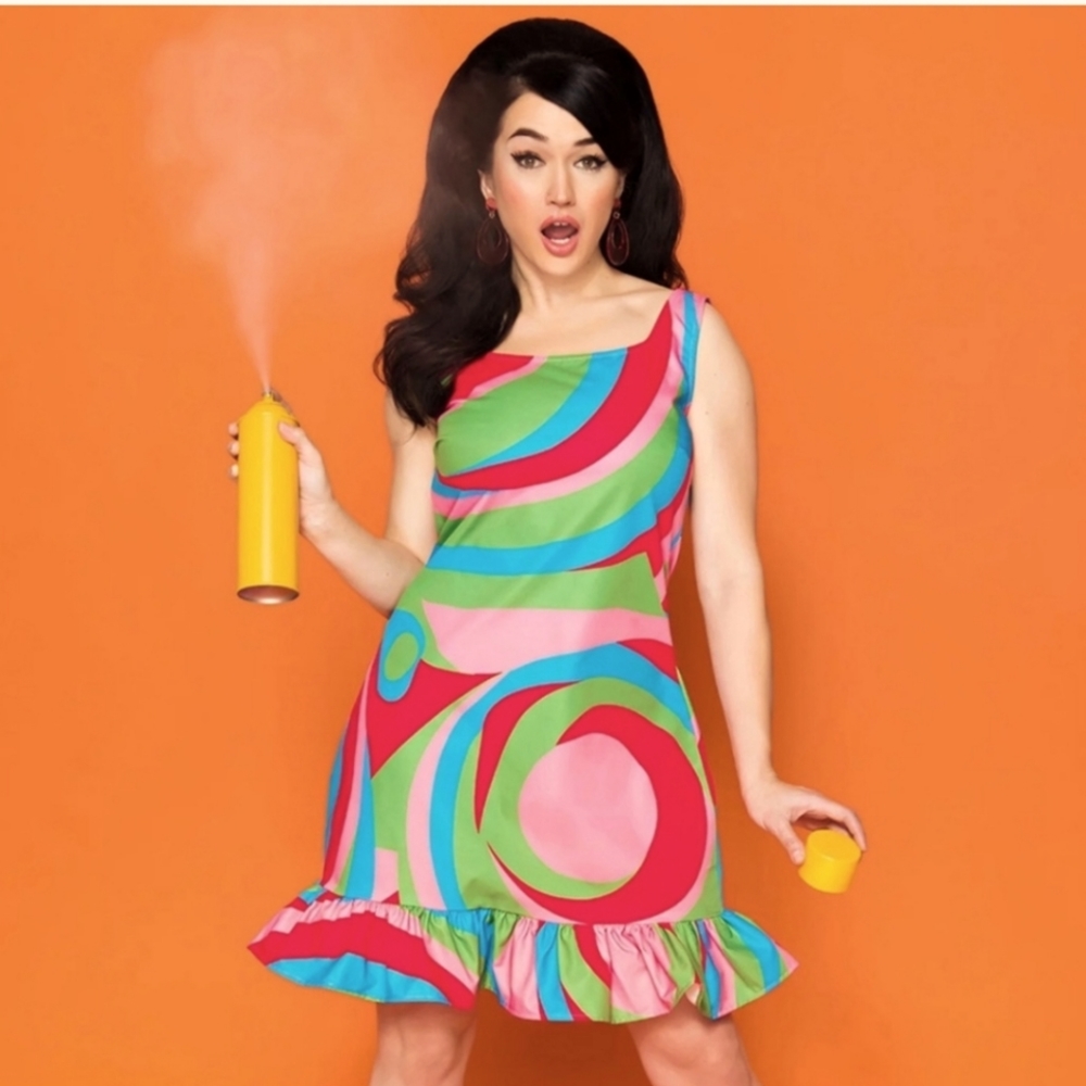 Unique Vintage Barbie Swirl Dress. The Barbie Movie!!